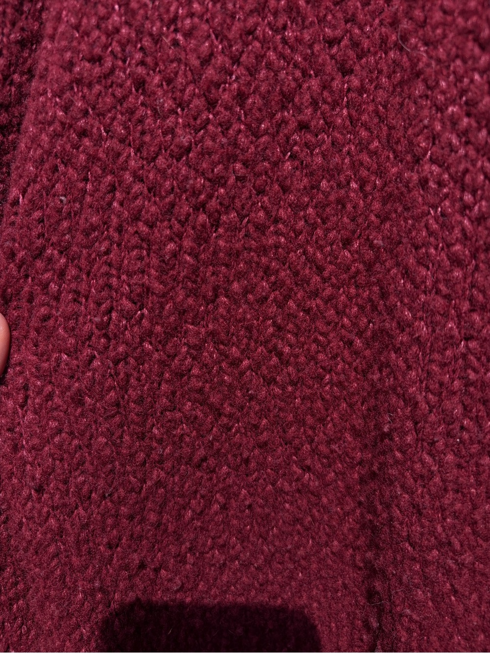 CO Longline Open-Front Cardigan Sweater - Burgundy - Picture 3 of 5